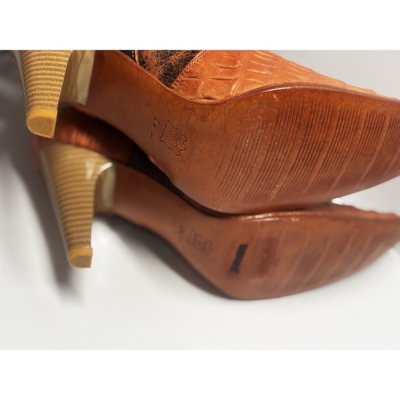 Carrilleras Boots Crocodile 7 Embossed Embroidered Pointed‎ Toe Cowgirl Heels - Picture 10 of 16